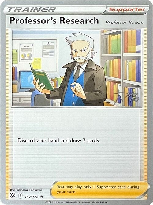 Professor's Research - Professor Rowan Card Front