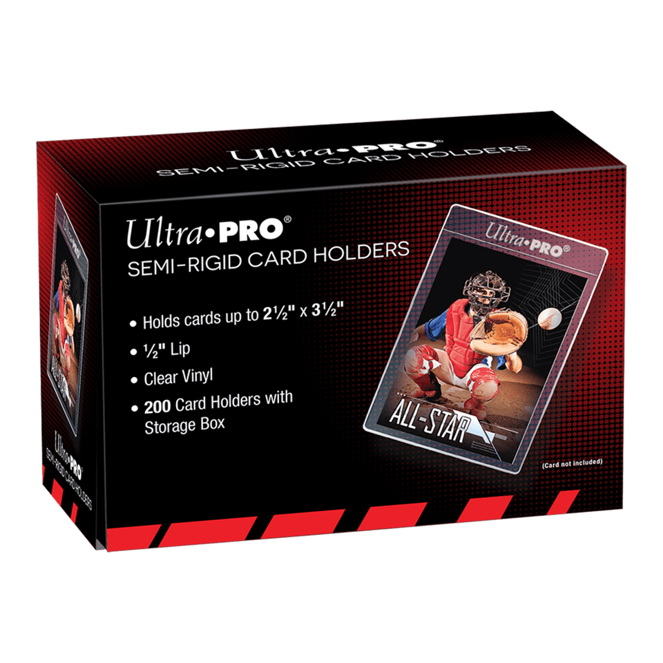 Ultra Pro | 1/2" Lip Semi-Rigid Tall Card Holders Case