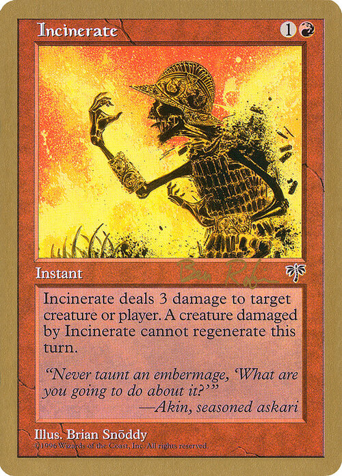 Incenerire Card Front