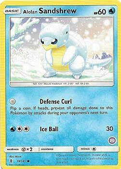 Sandshrew di Alola Card Front
