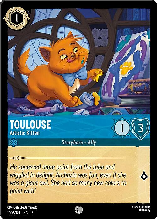 Toulouse - Artistic Kitten Card Front
