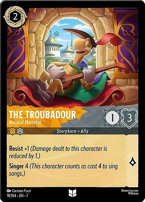 The Troubadour - Musical Narrator Card Front