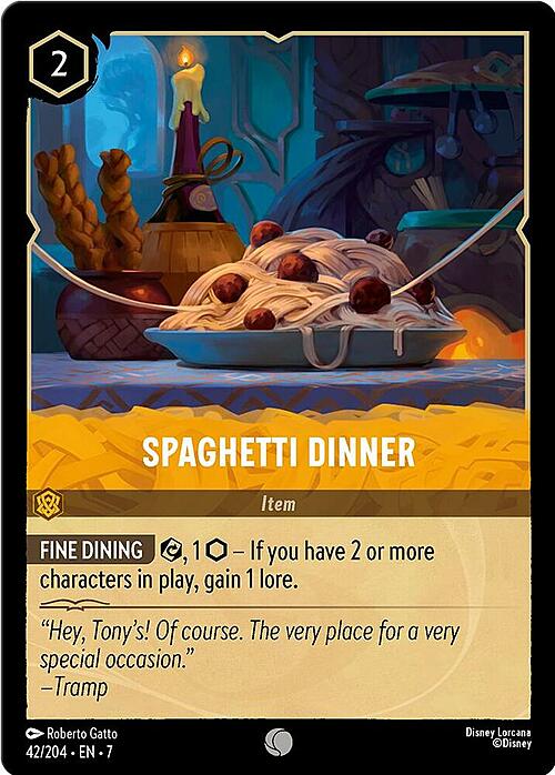 Spaghetti Dinner Card Front