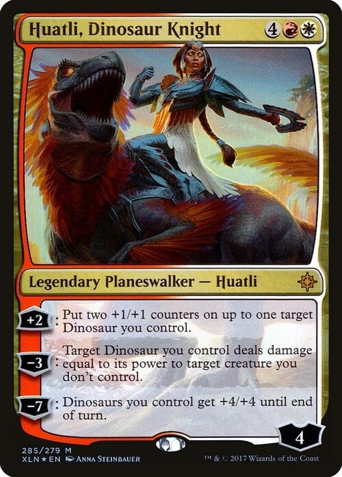 Huatli, Dinosaur Knight Card Front