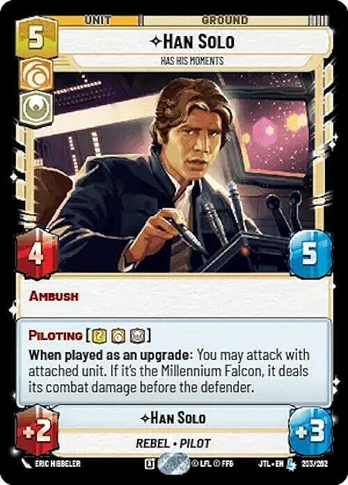 Han Solo, Ha Dei Numeri Card Front