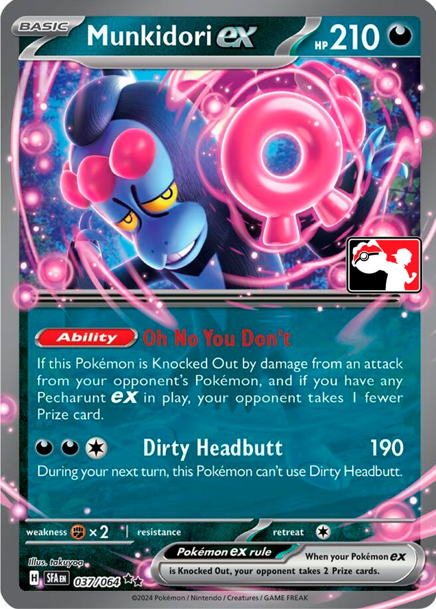037 064 pokemon card Pokmon TCG Munkidori ex 037/064 Ultra Rare Shrouded Fable NM/M [darkness] Munkidori Ex - (037/064) 