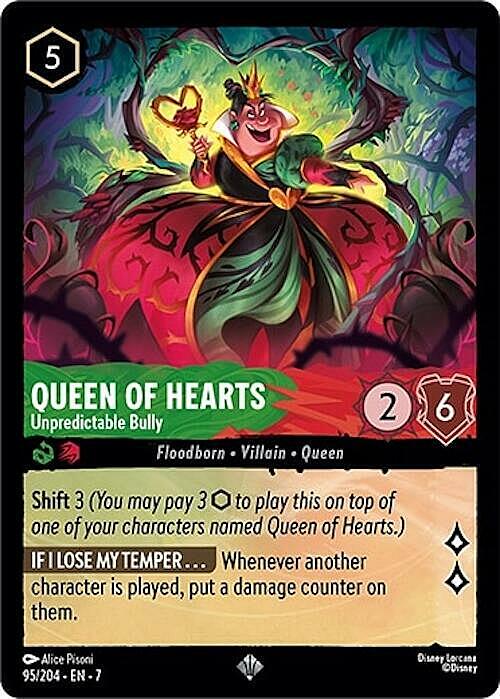 Queen of Hearts - Unpredictable Bully Card Front