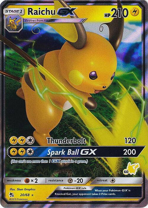 Raichu GX [Thunderbolt | Spark Ball GX] Card Front