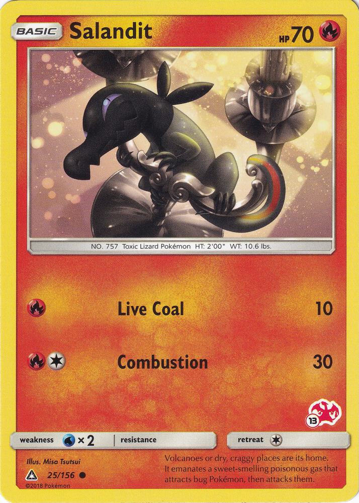 salandit pokemon card Cards & Artwork Evolves from null Fire Ember (30) Discard an Energy from this Pokmon. Salandit 139 - [SV03 Obsidian