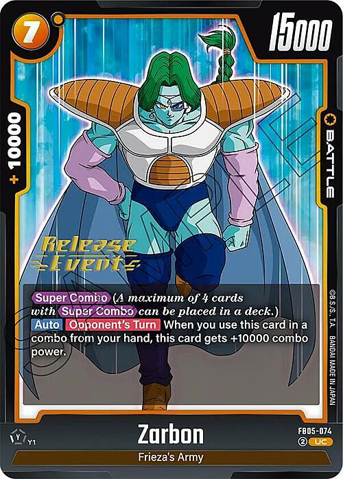 Zarbon Card Front