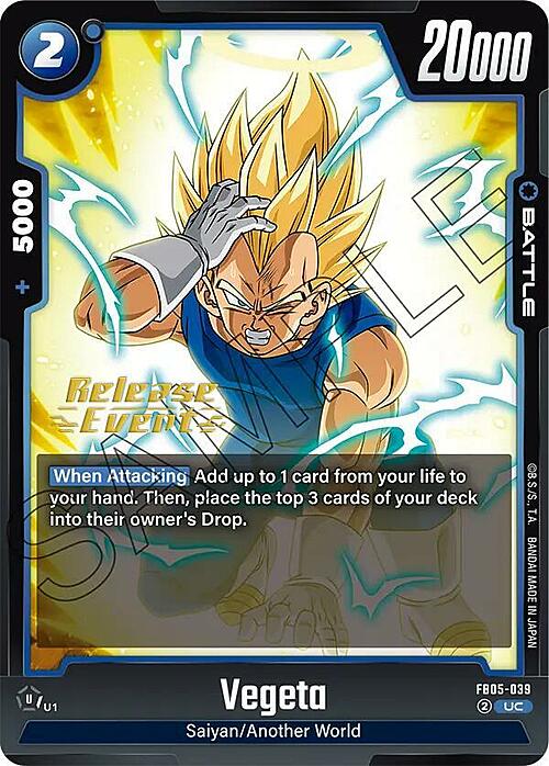 Vegeta Card Front