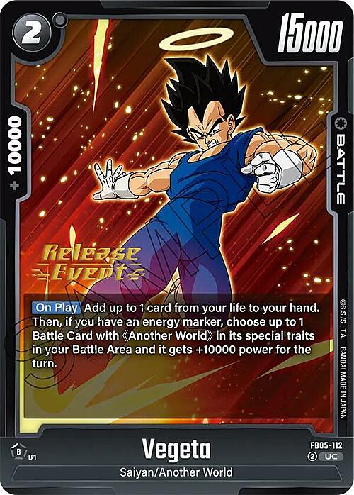 Vegeta Card Front