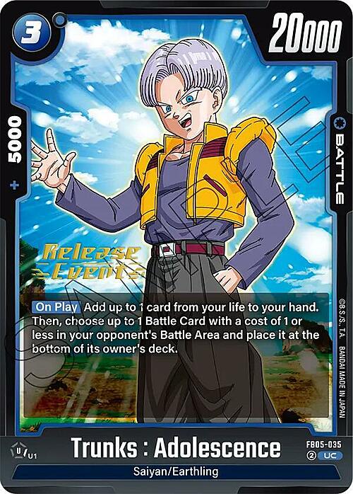 Trunks : Adolescence Card Front