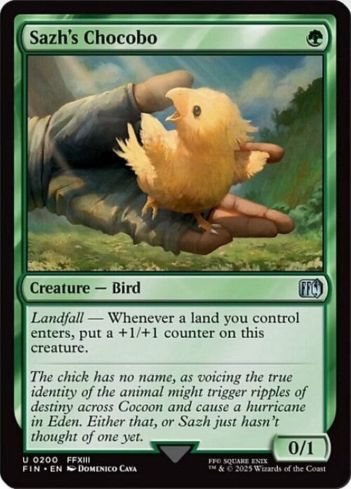 Sazh's Chocobo Card Front