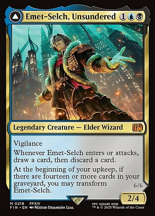 Emet-Selch, Unsundered // Hades, Sorcerer of Eld Card Front