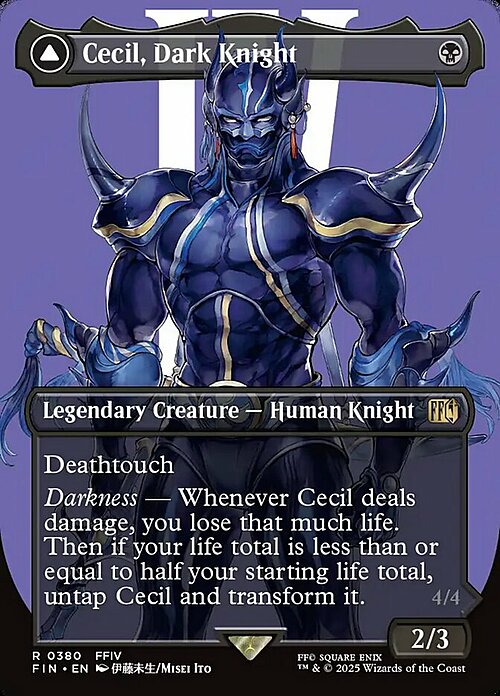Cecil, Dark Knight // Cecil, Redeemed Paladin Card Front