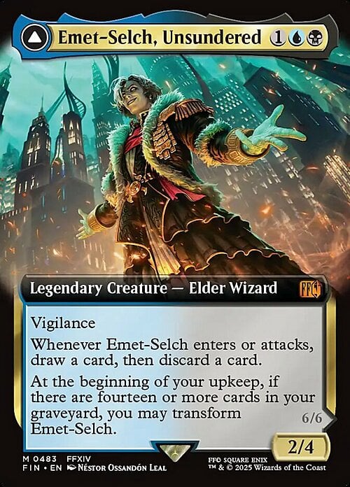 Emet-Selch, Unsundered // Hades, Sorcerer of Eld Card Front
