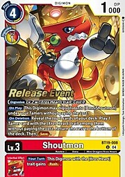 Shoutmon · Pre-Release Stamped BT19-008