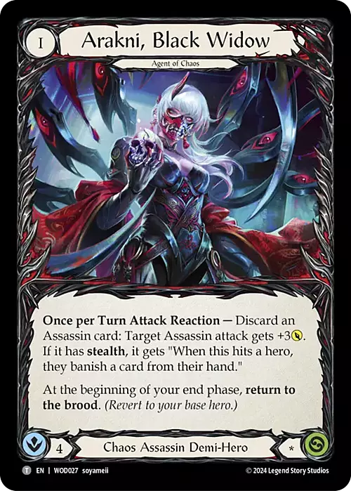Arakni, Black Widow // Arakni, Funnel Web Card Front