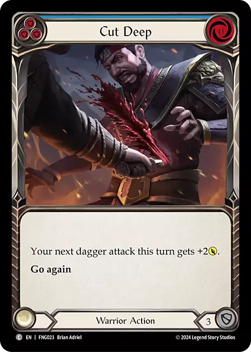 Cut Deep (Blue) Card Front