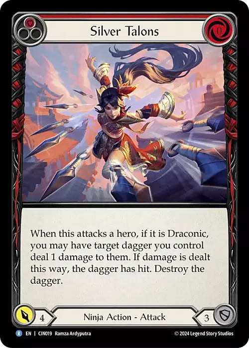 Silver Talons - Red Card Front