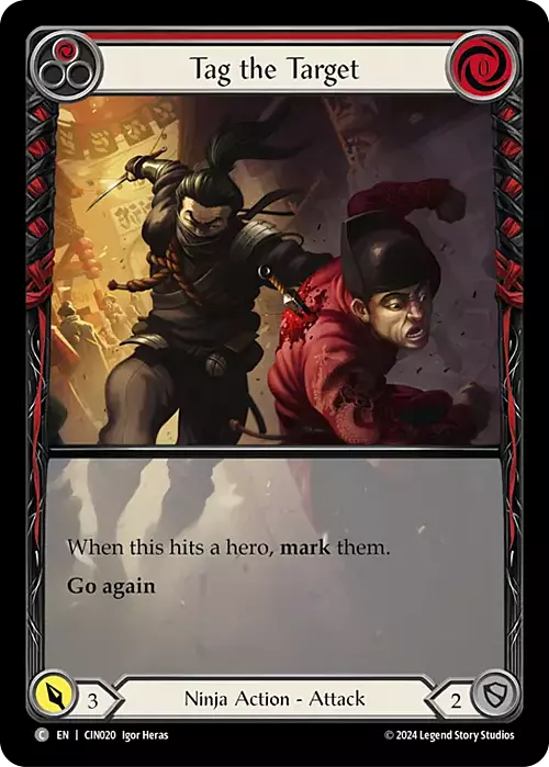 Tag the Target - Red Card Front