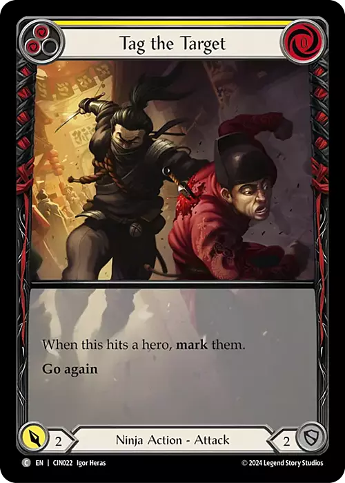 Tag the Target - Yellow Card Front