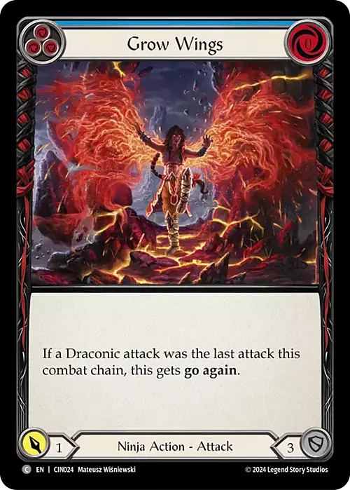 Grow Wings - Blue Card Front