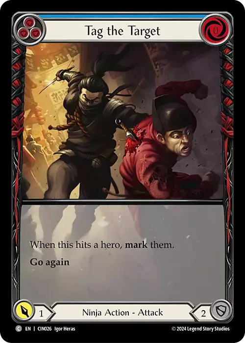 Tag the Target - Blue Card Front