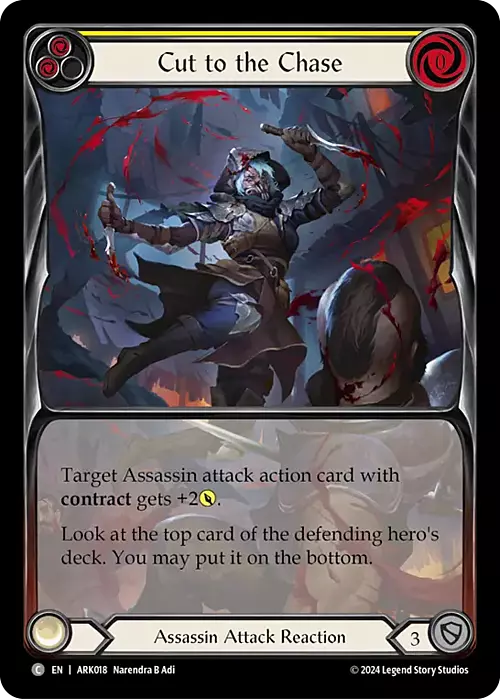 Cut to the Chase (Yellow) Card Front