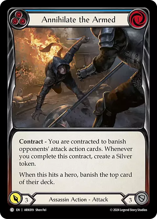 Annihilate the Armed (Blue) Card Front