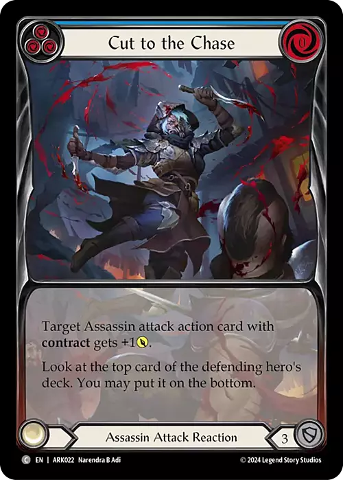 Cut to the Chase (Blue) Card Front