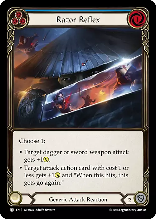 Razor Reflex (Blue) Card Front