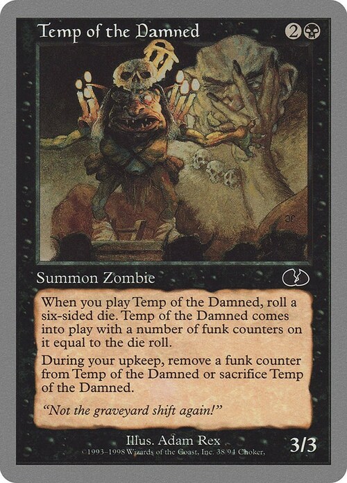 Temp of the Damned Card Front