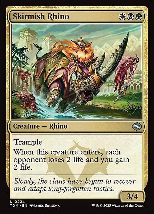 Skirmish Rhino Card Front
