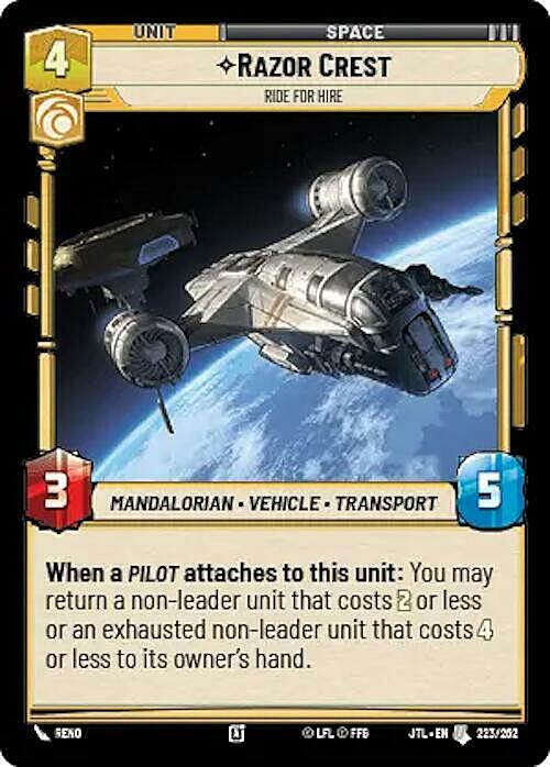 Razor Crest - Ride for Hire Card Front