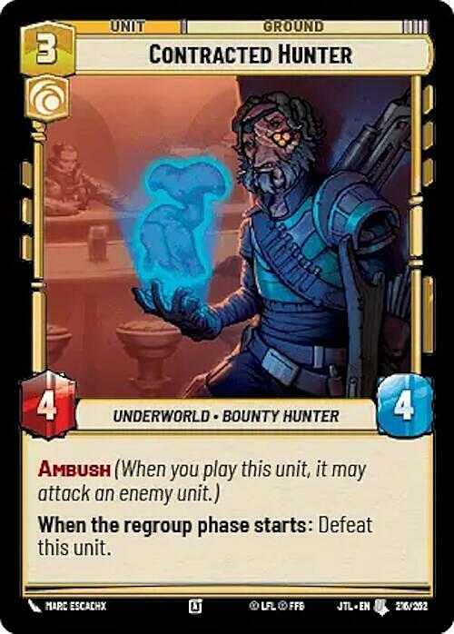 Contracted Hunter Card Front
