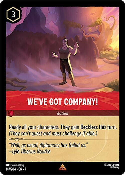 We've Got Company! Card Front