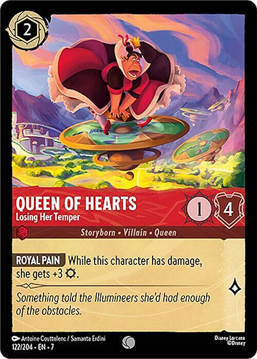 Queen of Hearts - Losing Her Temper Card Front