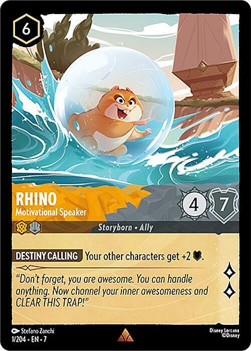Rhino - Motivational Speaker Card Front