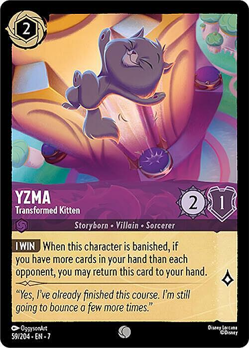 Yzma - Transformed Kitten Card Front