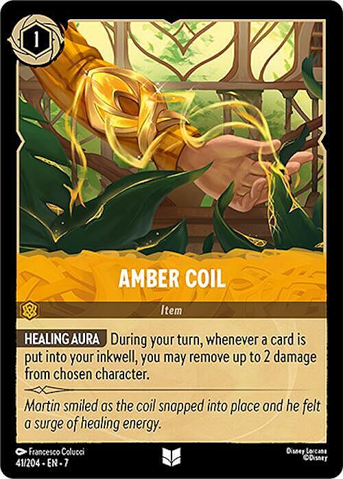 Amber Coil Card Front