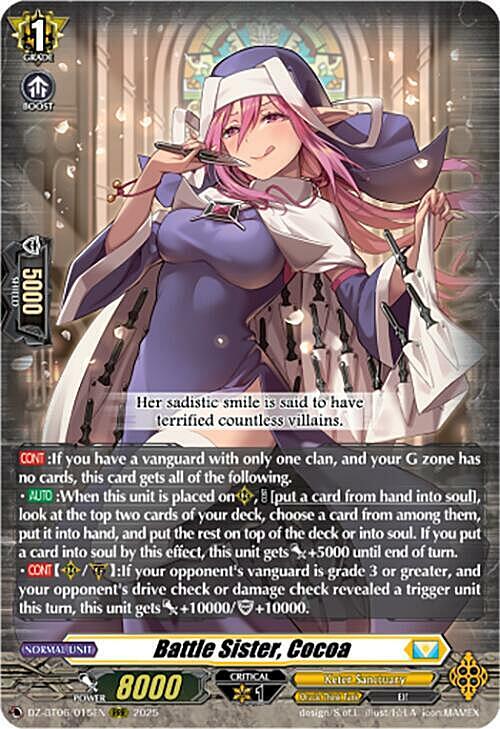 Battle Sister, Cocoa Card Front