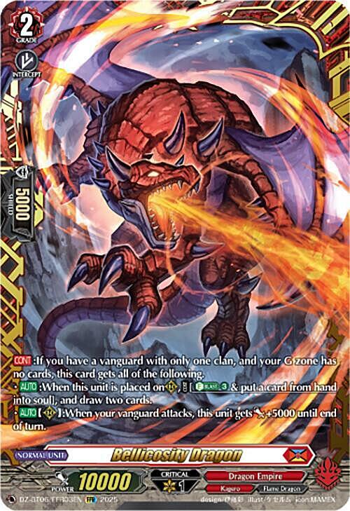 Bellicosity Dragon Card Front