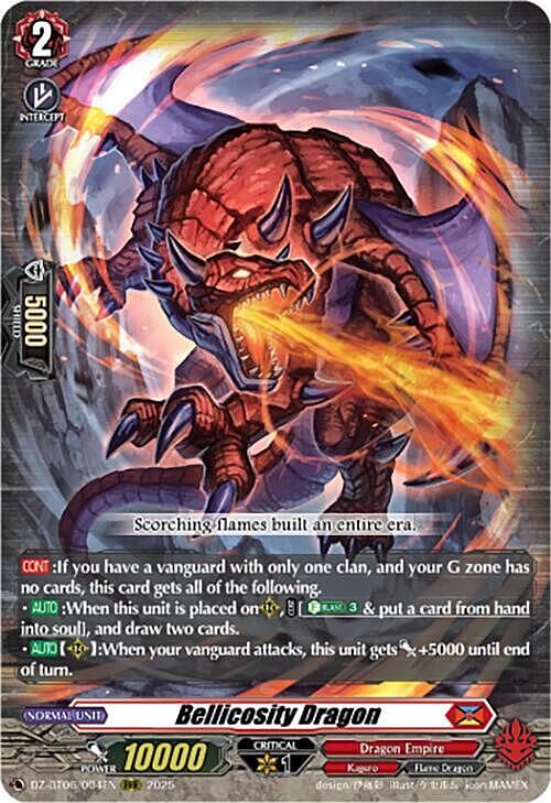 Bellicosity Dragon Card Front