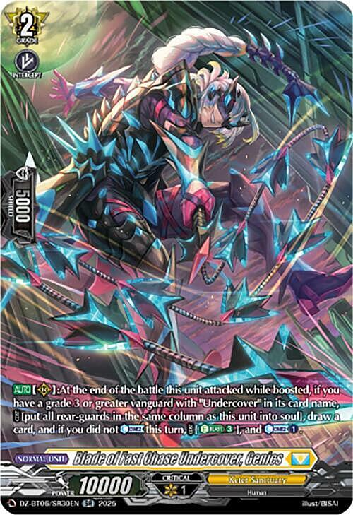 Blade of Fast Chase Undercover, Genics Card Front