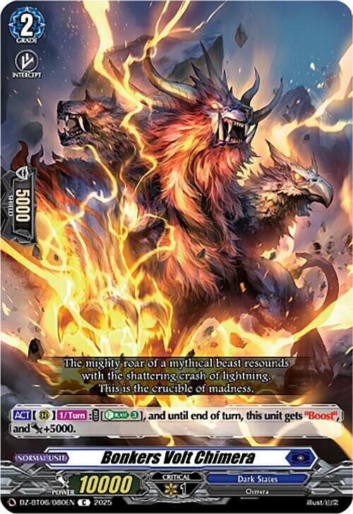 Bonkers Volt Chimera Card Front