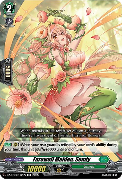 Farewell Maiden, Sendy Card Front