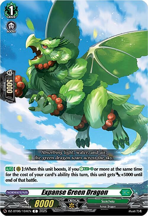 Expanse Green Dragon Card Front