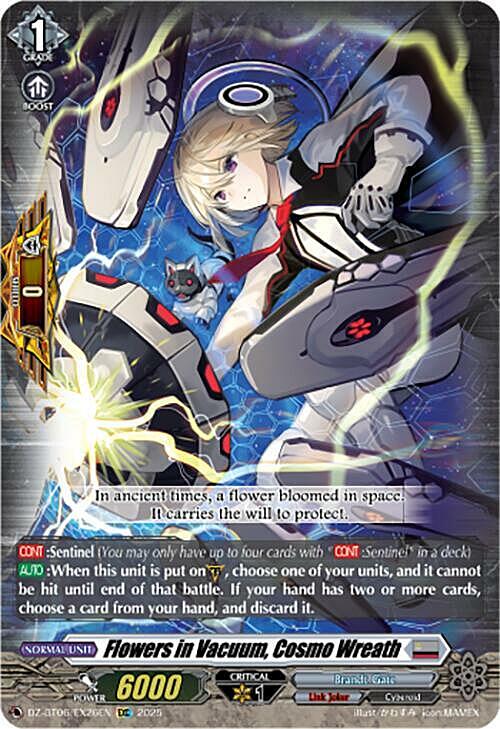 Flowers in Vacuum, Cosmo Wreath [V Format] Card Front